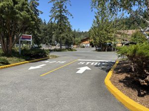 Parking lot slow, stop