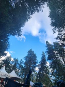 The skies above the Mosaic Music Festival on August 1, 2026. 